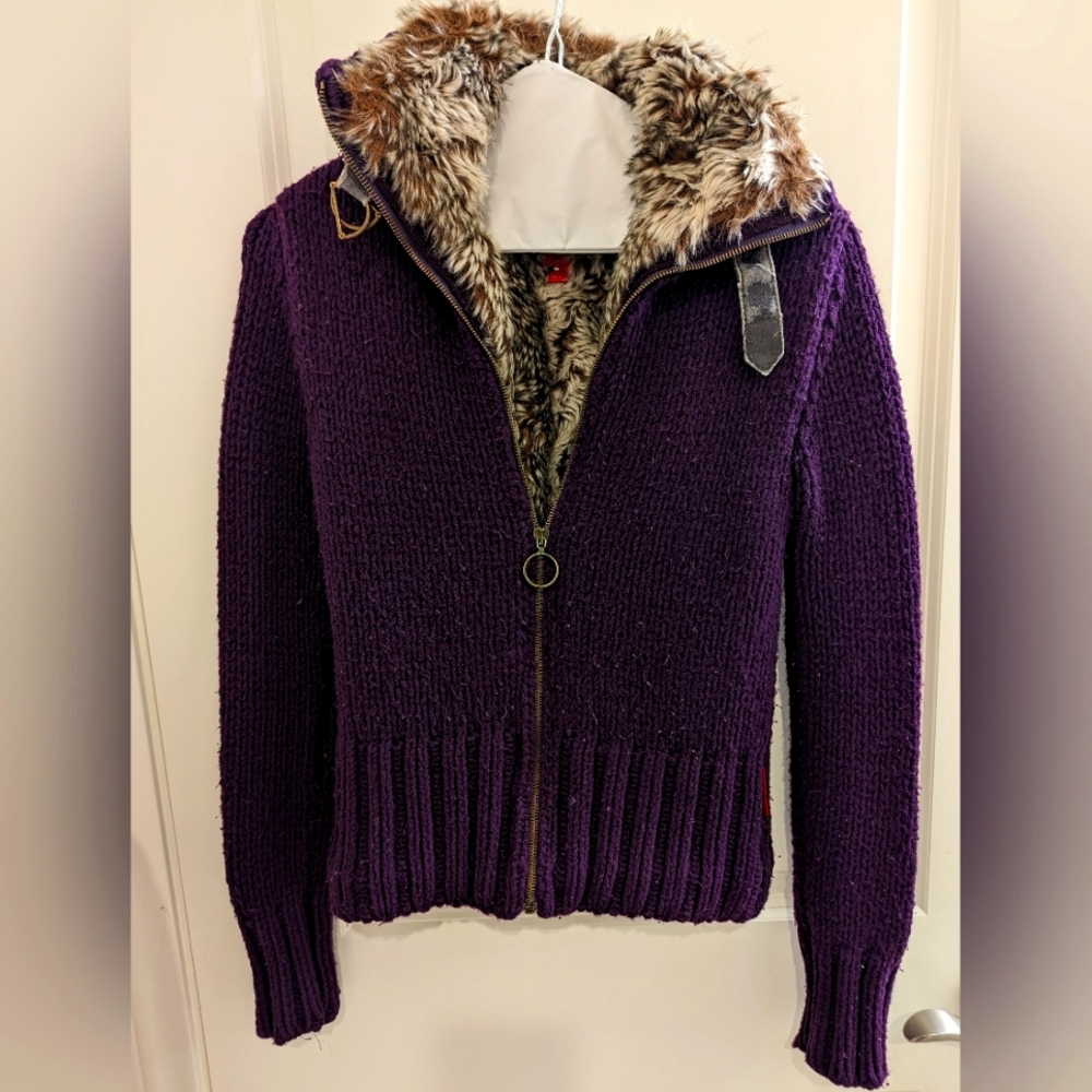 Miss Sixty faux fur jacket size Small